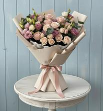 Букет цветов из:  Розы и Лизиантусы #REPLACE_PRED# Суворовское Краснодарский край