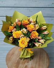 Букет цветов из:  Альстромерии и Розы #REPLACE_PRED# Суворовское Краснодарский край