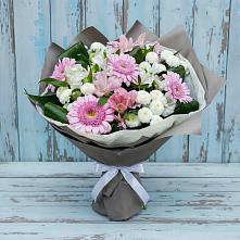 Букет цветов из:  Герберы, Альстромерии и Хризантемы #REPLACE_PRED# Суворовское Краснодарский край