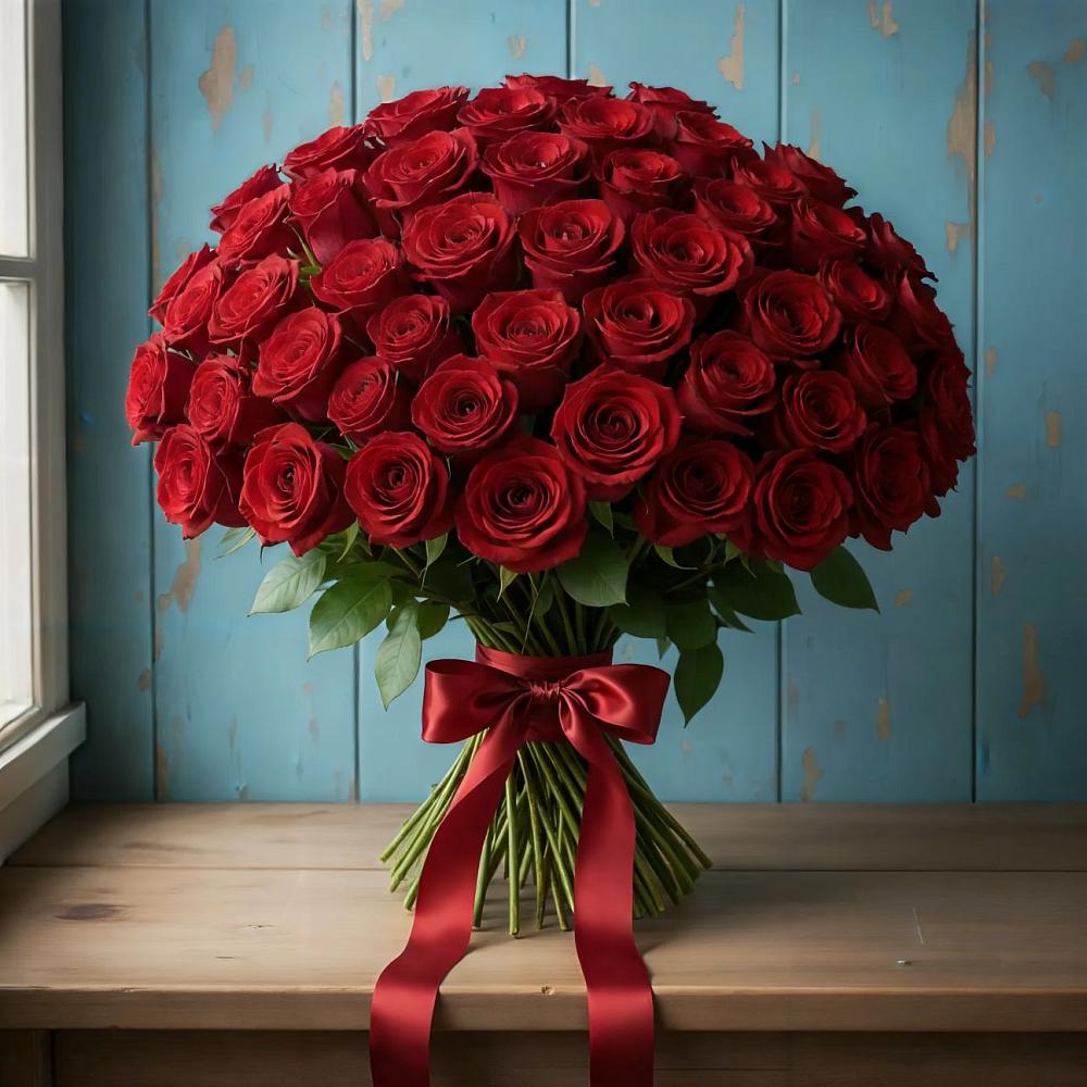 Букет Красные розы Блэк Меджик в Суворовское Краснодарский край