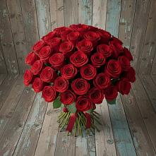Букет 55 Красных роз Фридом #REPLACE_PRED# Суворовское Краснодарский край