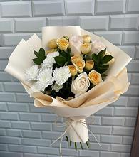 Букет цветов из:  Розы и Хризантемы в Суворовское Краснодарский край