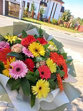 Букет цветов из:  Герберы #REPLACE_PRED# Суворовское Краснодарский край