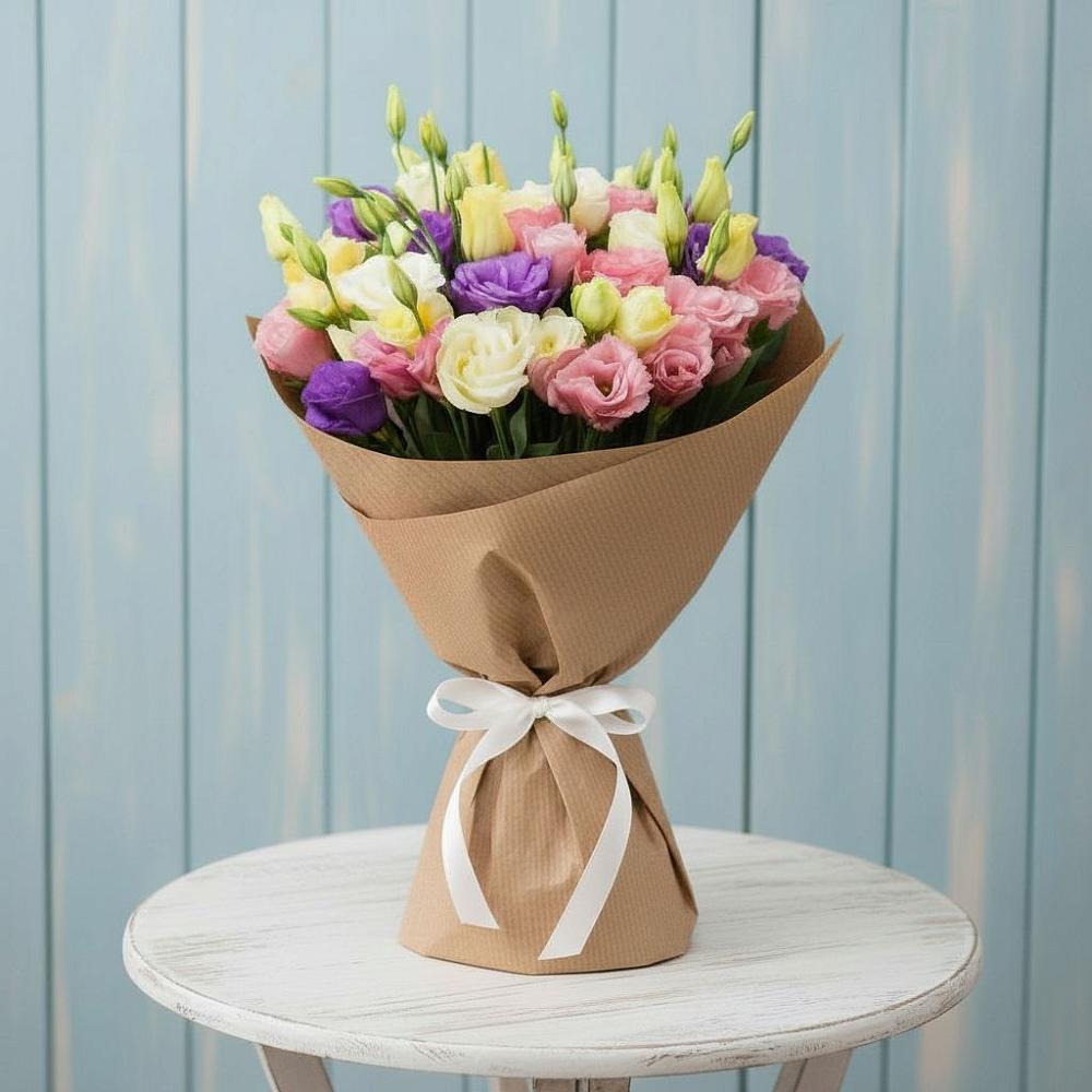 Букет цветов из: Лизиантусы в Суворовское Краснодарский край