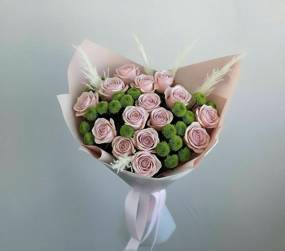 Букет цветов из: Розы и Хризантемы в Суворовское Краснодарский край