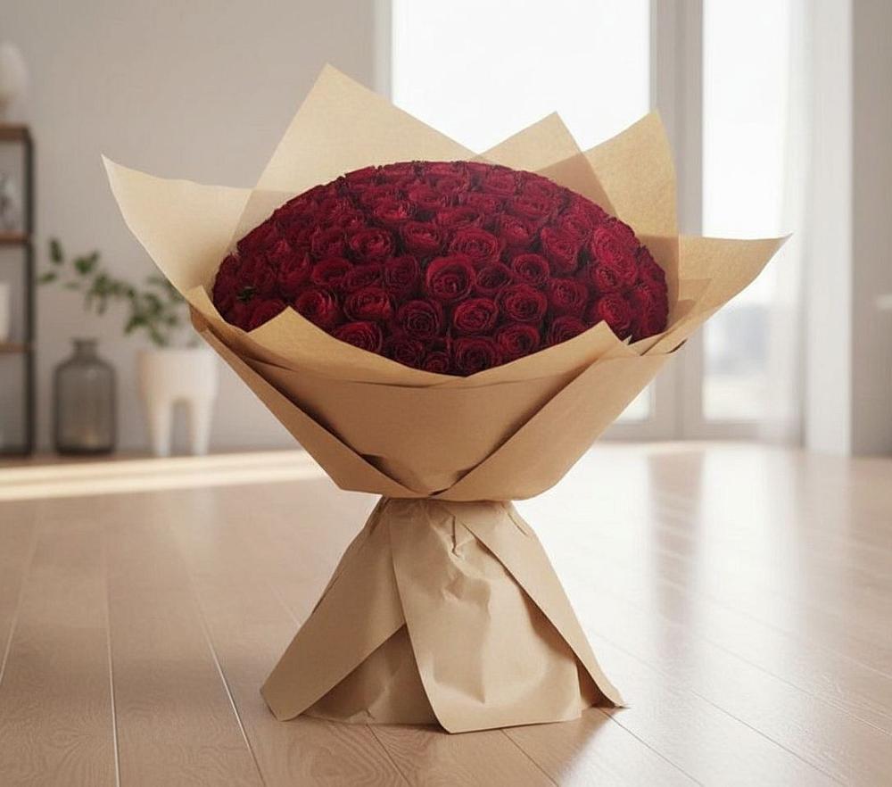 Букет 101 Красная роза в Суворовское Краснодарский край