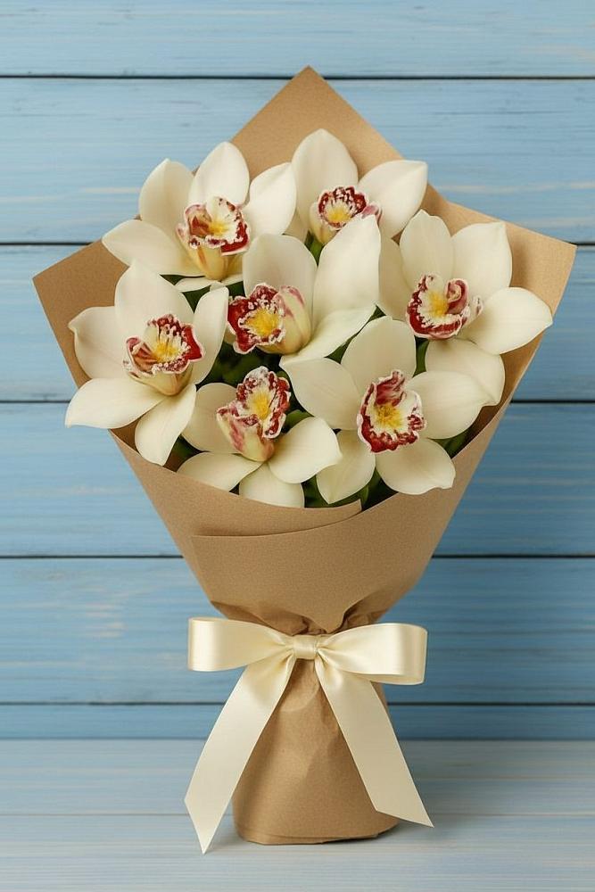 Букет цветов из: Орхидеи и Розы в Суворовское Краснодарский край