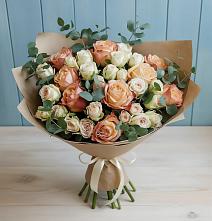 Букет цветов из:  Альстромерии и Розы в Суворовское Краснодарский край