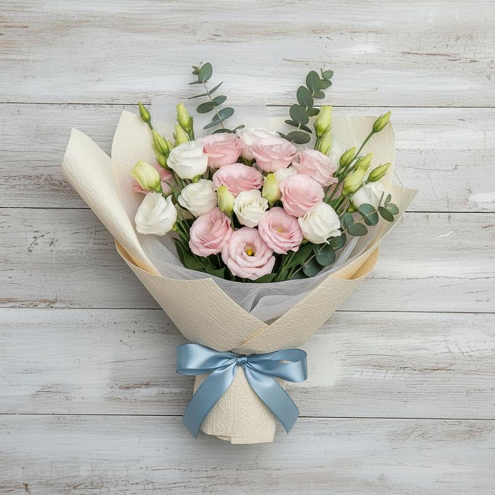 Букет цветов из: Лизиантусы в Суворовское Краснодарский край